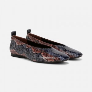 Ballerinas Naturalizer Para Mujer 27 Edit Carla Flat Azules Serpent YK69-8629K1
