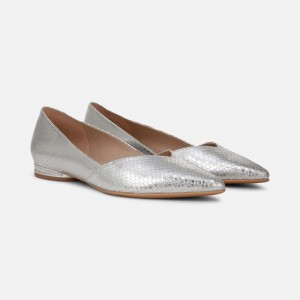 Ballerinas Naturalizer Para Mujer Havana Flat Plateadas Serpent AO10-9480G7