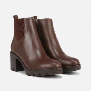 Botines Naturalizer Para Mujer Verney Weatherproof Boot Chocolate Marrones UK82-3362W5