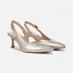 Zapatos De Tacón Abierto Naturalizer Para Mujer 27 EDIT Felicia 4 Slingback Dress Shoe Doradas VS26-1826F1