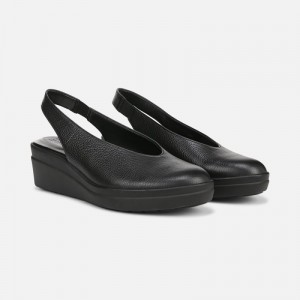 Zapatos De Tacón Abierto Naturalizer Para Mujer Sutton Slingback Wedge Negras EM57-1397G2