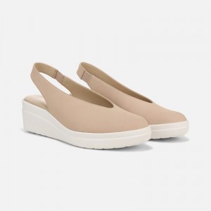 Zapatos De Tacón Abierto Naturalizer Para Mujer Sutton Slingback Wedge Marrones QC52-3352R4