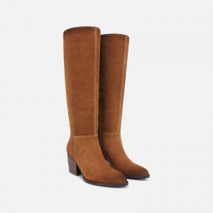 Botas Hasta La Rodilla Naturalizer Para Mujer Fae Wide Calf Knee High Boot Marrones HJ26-0996K8