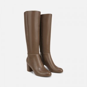 Botas Hasta La Rodilla Naturalizer Para Mujer Loving Knee High Boot Gris Oscuro Marrones LY29-2489R2