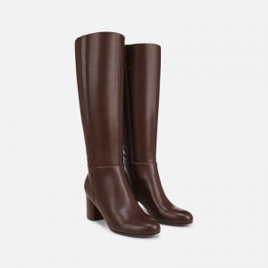 Botas Hasta La Rodilla Naturalizer Para Mujer Loving Wide Calf Knee High Boot Marrones QI96-0476V5