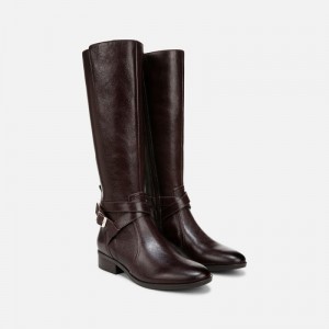 Botas Hasta La Rodilla Naturalizer Para Mujer Rena 2 Wide Calf Riding Boot Marrones FA02-2552C6