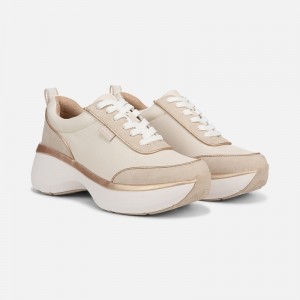 Zapatillas con Cordones Naturalizer Para Mujer SOUL Roquel Lace Up Sneaker Creme US26-6646H9