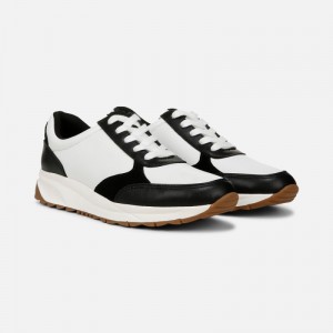 Zapatillas con Cordones Naturalizer Para Mujer Shay Lace Up Sneaker Blancas Negras JQ23-1263T3
