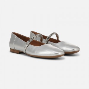Mary Janes Naturalizer Para Mujer Kelly Chain Mary Jane Flat Plateadas FN26-8576X1