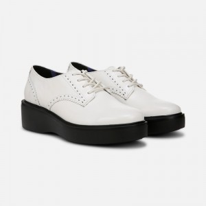 Mocasines Naturalizer Para Mujer Obtain Lace up Derby Blancas QN58-0738W5