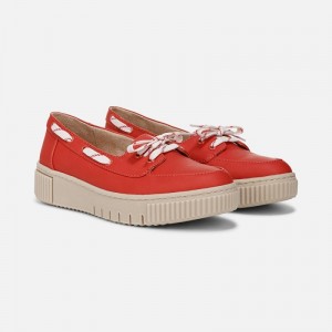 Mocasines Naturalizer Para Mujer SOUL Tia Boat Shoe Rojas MT45-9805F9