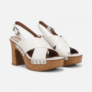 Sandalias Tacon Plataforma Naturalizer Para Mujer 27 EDIT Kirsten Platform Slingback Blancas XV74-9944K9