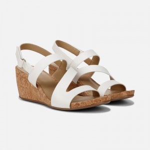Sandalias Cuña Naturalizer Para Mujer Adria Wedge Sandal Blancas DG77-4837B0