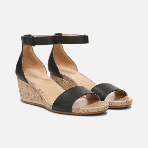 Sandalias Cuña Naturalizer Para Mujer Areda Wedge Sandal Negras LV15-4125W2