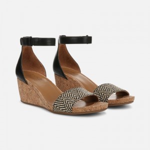 Sandalias Cuña Naturalizer Para Mujer Areda Wedge Sandal Negras LY70-0140V1