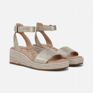 Sandalias Cuña Naturalizer Para Mujer SOUL Gloria Espadrille Doradas JJ84-1114M2