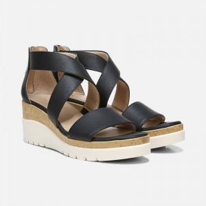 Sandalias Cuña Naturalizer Para Mujer Soul Goodtimes Wedge Sandal Negras EO39-6619G8