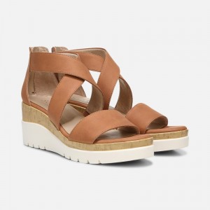 Sandalias Cuña Naturalizer Para Mujer Soul Goodtimes Wedge Sandal Marrones UU81-4911Q3