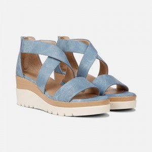 Sandalias Cuña Naturalizer Para Mujer Soul Goodtimes Wedge Sandal Azules WP22-3742Y7