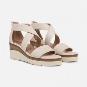 Sandalias Cuña Naturalizer Para Mujer Soul Goodtimes Wedge Sandal Beige Claro NO00-2640Y8