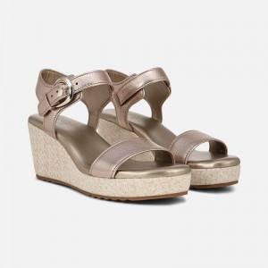 Sandalias Cuña Naturalizer Para Mujer Stella Wedge Sandal Plateadas DS14-7244J0