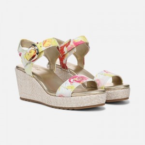 Sandalias Cuña Naturalizer Para Mujer Stella Wedge Sandal Amarillo IT57-8167P6