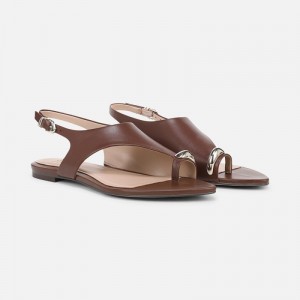 Sandalias Planas Naturalizer Para Mujer 27 EDIT Via Sandal Marrones TW23-2613W7