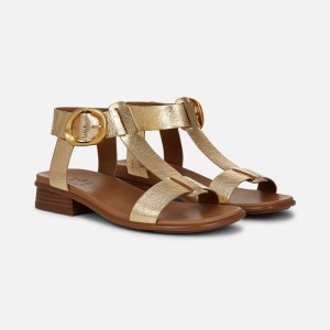 Sandalias Planas Naturalizer Para Mujer Brandy Sandal Doradas Oscuro EO88-9478X7