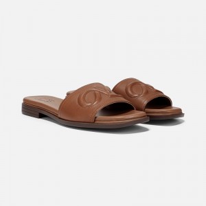 Sandalias Planas Naturalizer Para Mujer Genevieve Slide Sandal Marrones FN70-9310P0