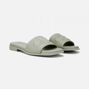Sandalias Planas Naturalizer Para Mujer Genevieve Slide Sandal Verde NW07-1577Z4