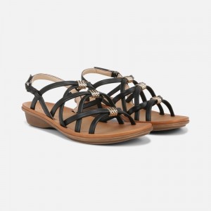 Sandalias Planas Naturalizer Para Mujer SOUL Sierra Strappy Sandal Negras SY24-3714X1