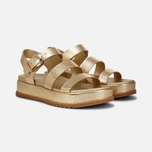 Sandalias Plataforma Naturalizer Para Mujer 27 EDIT Zizi Sandal Doradas Oscuro HW45-0365G4