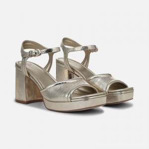Sandalias Tacón Naturalizer Para Mujer 27 EDIT Paloma Platform Sandal Doradas ST65-6105S7