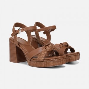 Sandalias Tacón Naturalizer Para Mujer 27 EDIT Peyton Platform Sandal Marrones LQ55-2485L8