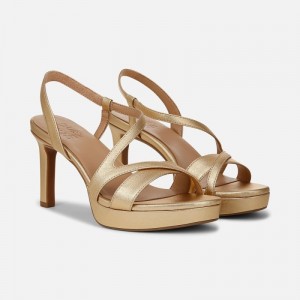Sandalias Tacón Naturalizer Para Mujer Abby Dress Sandal Doradas Oscuro DN50-2020X5