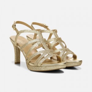 Sandalias Tacón Naturalizer Para Mujer Baylor Dress Sandal Doradas FX33-8153N3