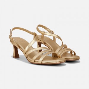 Sandalias Tacón Naturalizer Para Mujer Galaxy Dress Sandal Doradas Oscuro ZY21-9521R0