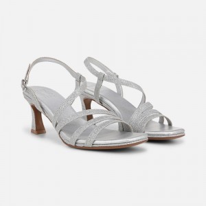 Sandalias Tacón Naturalizer Para Mujer Galaxy Dress Sandal Plateadas ZF54-8884M4