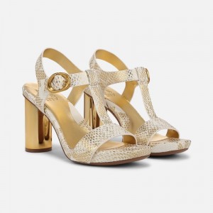 Sandalias Tacón Naturalizer Para Mujer Jordis Dress Sandal Blancas Doradas UG51-4151G5