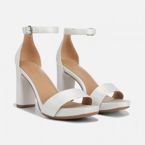 Sandalias Tacón Naturalizer Para Mujer Joy Dress Sandal Blancas BJ40-1250V5