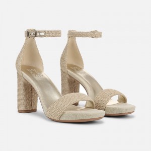Sandalias Tacón Naturalizer Para Mujer Joy Dress Sandal Doradas QU33-9473K2
