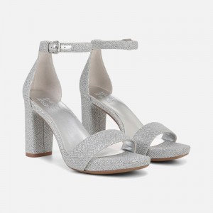 Sandalias Tacón Naturalizer Para Mujer Joy Dress Sandal Plateadas DD15-6415Z7