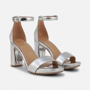 Sandalias Tacón Naturalizer Para Mujer Joy Dress Sandal Plateadas SW21-1581S9