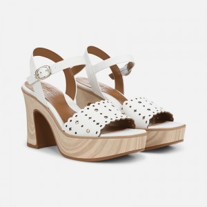 Sandalias Tacón Naturalizer Para Mujer Kira Platform Sandal Blancas EU17-6107P6