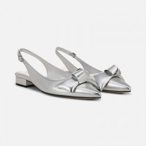 Zapatos Destalonados Naturalizer Para Mujer 27 EDIT Shine Slingback Plateadas UU19-7219M2