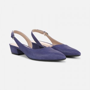 Zapatos Destalonados Naturalizer Para Mujer Banks Punta Puntiaguda Flat Azules FV80-8590T9