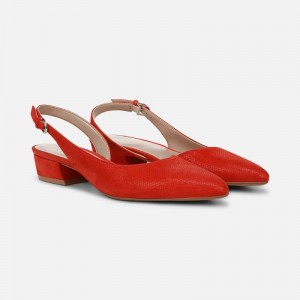Zapatos Destalonados Naturalizer Para Mujer Banks Punta Puntiaguda Flat Rojas UB63-6833U7