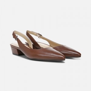 Zapatos Destalonados Naturalizer Para Mujer Banks Punta Puntiaguda Flat Marrones MS41-8001O4