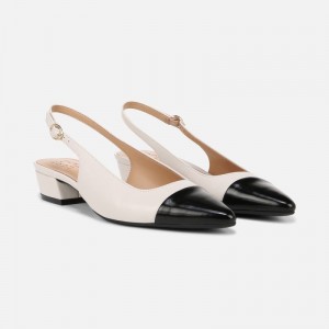 Zapatos Destalonados Naturalizer Para Mujer Banks Slingback Blancas Negras NH21-5701I5