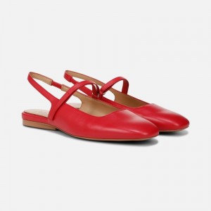 Zapatos Destalonados Naturalizer Para Mujer Connie Mary Jane Slingback Flat Rojas JQ39-3399D6